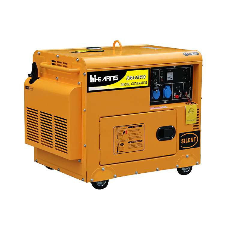 5KW silent and electric start air cooled diesel generator with rings and handle